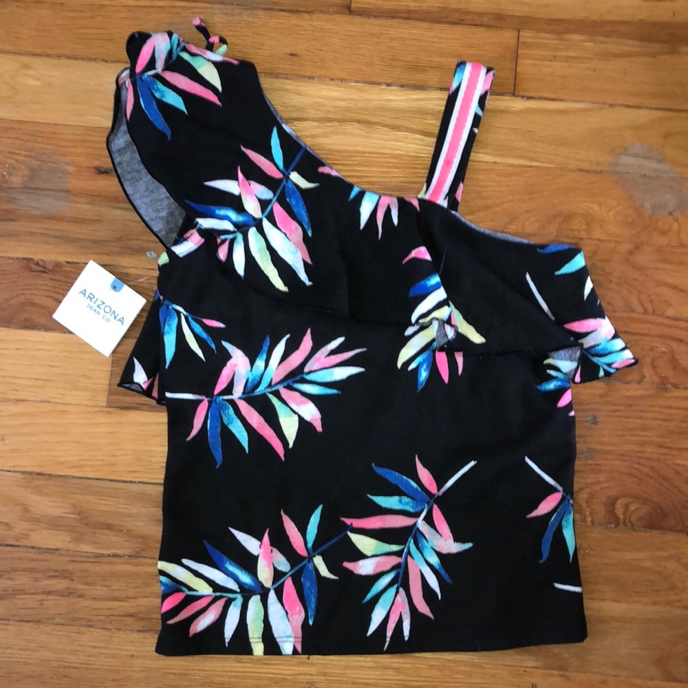 Floral shoulder/tank top  (girls) S